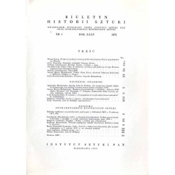 Biuletyn Historii Sztuki. R. 35 (1973). Nr 1 / Giacomo Briano / Herman Fischer / Jerzy Eleuter Szymonowicz-Siemiginowski / Tarno