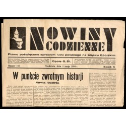 Nowiny Codzienne. Pismo poświęcone sprawom ludu polskiego na Śląsku Opolskim. R.24 (1934). Nr 102 (6 maja 1934)