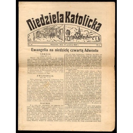 Niedziela Katolicka. R.5 (19 XII 1937) nr 51