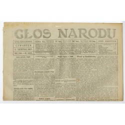 Głos Narodu. R.25 (1917). Nr 188 (9 sierpnia 1917). Wydanie wieczorne