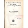 Die Finanz- und Steuerverfassung der Union der sozialistischen Sowjet-Republiken
