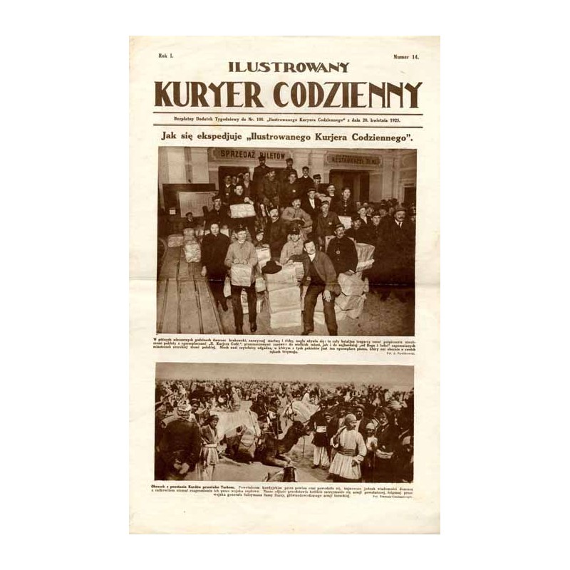 Ilustrowany Kurier Codzienny. Bezpłatny dodatek tygodniowy "Ilustrowanego Kuriera Codziennego" do nr 108. R.1 (1925). Nr 14 (20