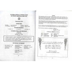 International Federation of Postcard Dealers. IFPD. Roster 1997