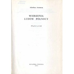 Wierzenia ludów północy (Wybór pism)