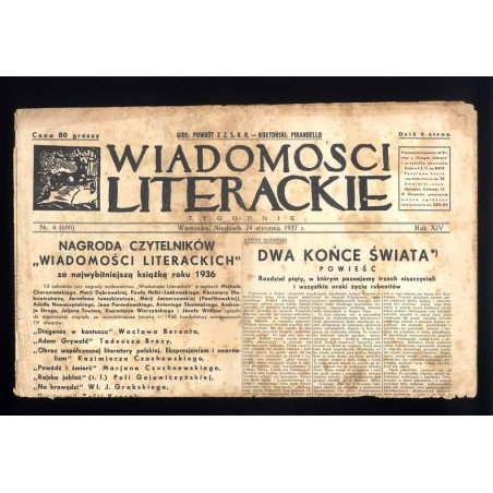 Wiadomości Literackie. Tygodnik. R.14 (1937). Nr 4 (690) (24 stycznia 1937)