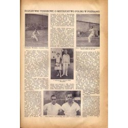 Tęcza. Ilustrowane pismo tygodniowe. R.3 (1929). Z. 37 (14 września 1929) / Mieczysław Szczepkowski / Solura / Poznań tenis