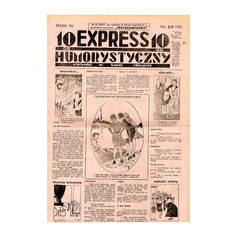 Express Humorystyczny. R.4 (1933). Nr 23 (145) / Marian Dąbrowski (Emden): Krew na chryzantemach. Romans Z kwiatu na kwiat. Rom