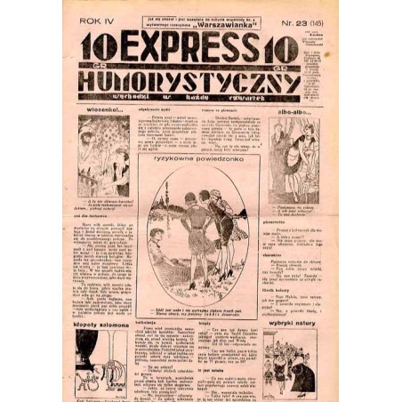 Express Humorystyczny. R.4 (1933). Nr 23 (145) / Marian Dąbrowski (Emden): Krew na chryzantemach. Romans Z kwiatu na kwiat. Rom