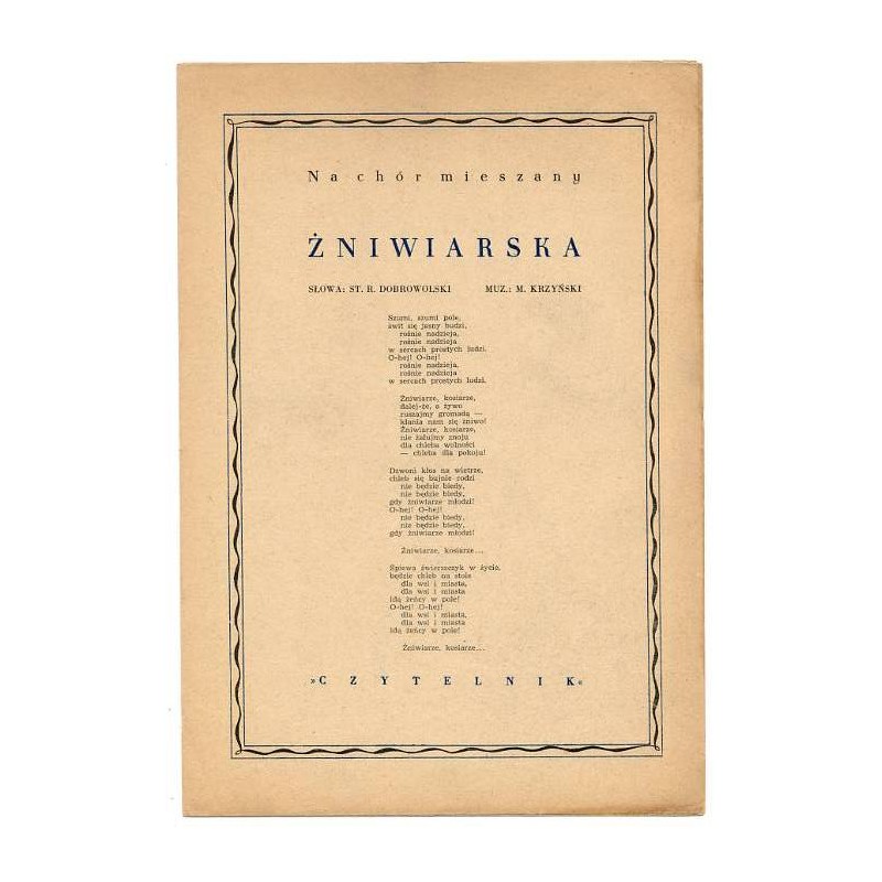 Żniwiarska [na chór mieszany]