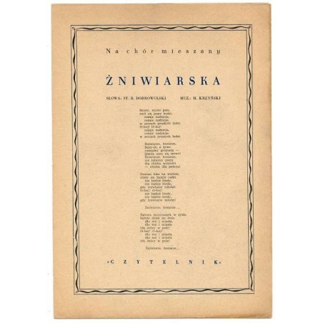 Żniwiarska [na chór mieszany]