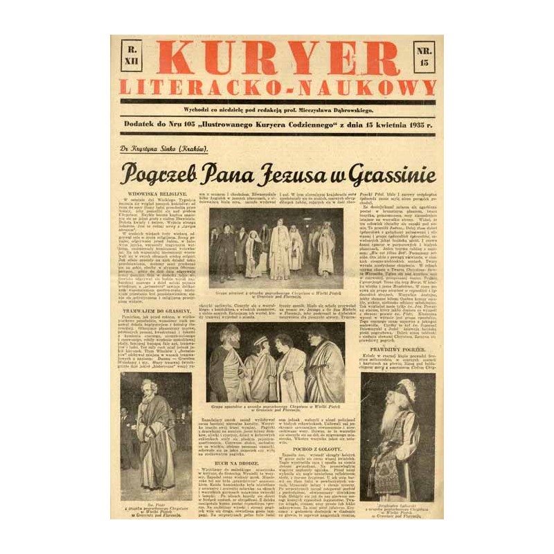 Kuryer Literacko-Naukowy. R.12 (1935). Nr 15 (15 kwietnia 1935)