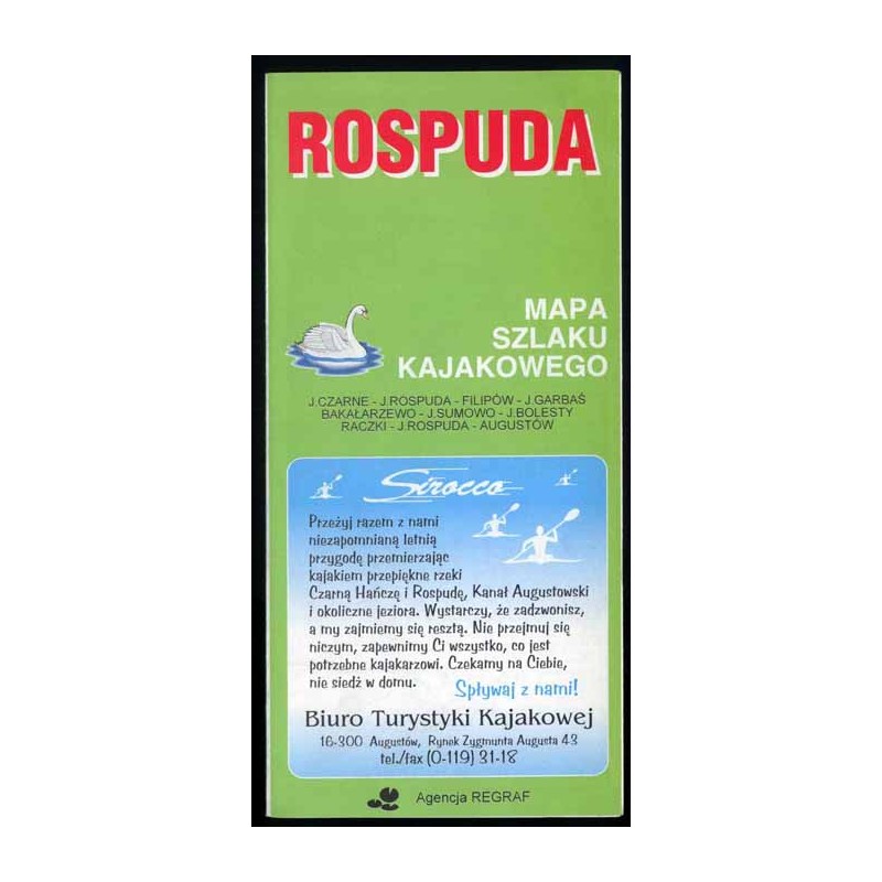 Rospuda. Mapa szlaku kajakowego