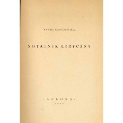 Notatnik liryczny