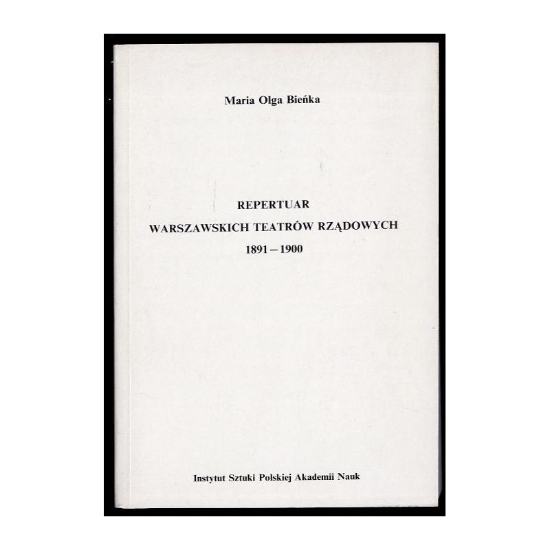Repertuar warszawskich teatrów rządowych 1891-1900