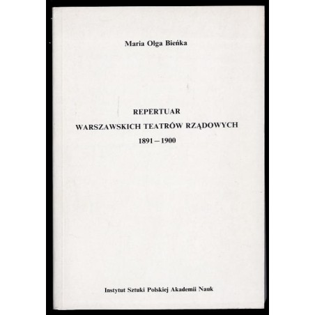 Repertuar warszawskich teatrów rządowych 1891-1900