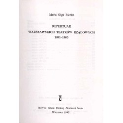Repertuar warszawskich teatrów rządowych 1891-1900