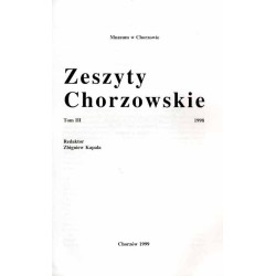 Zeszyty Chorzowskie. T.3 (1998)