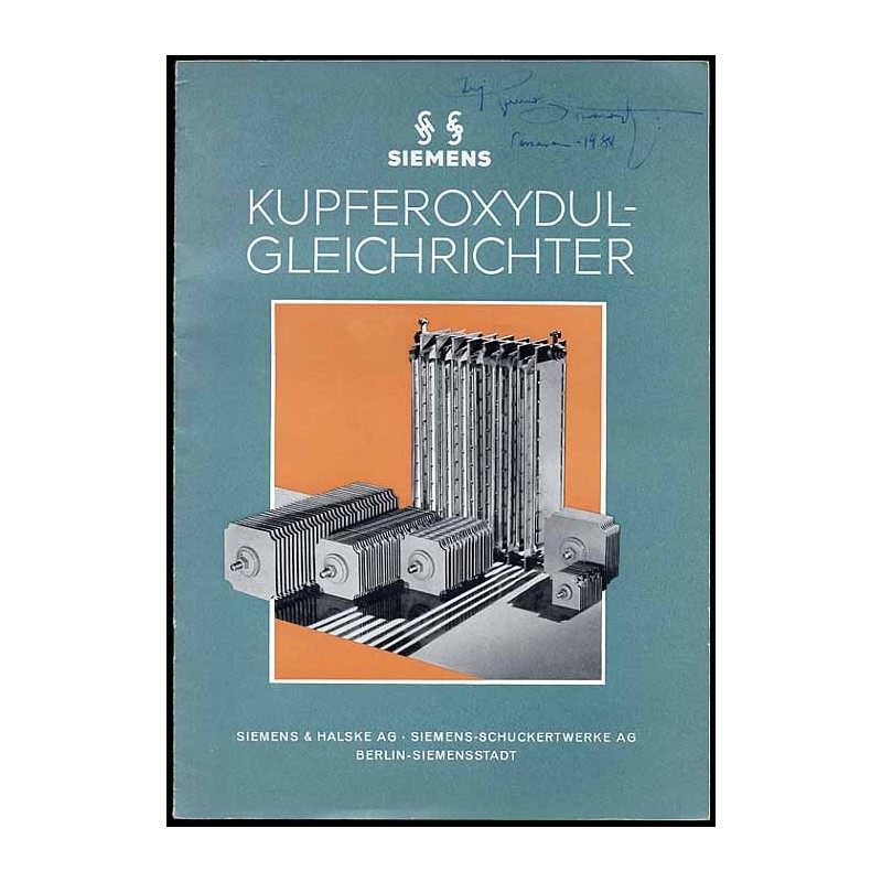 Siemens. Kupferoxydul-Gleichrichter