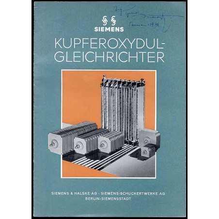 Siemens. Kupferoxydul-Gleichrichter