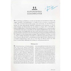 Siemens. Kupferoxydul-Gleichrichter