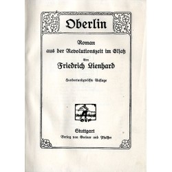 Oberlin. Roman aus der Revolutionszeit im Elsaß