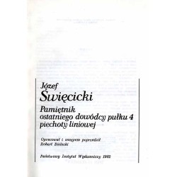 Pamiętnik ostatniego dowódcy pułku 4 piechoty liniowej