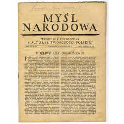 Myśl Narodowa. Tygodnik poświęcony kulturze twórczości polskiej. R.15 (1935). Nr 32 (4 sierpnia 1935)