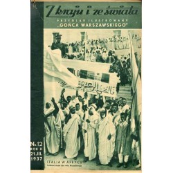 Z Kraju i ze Świata. Przegląd ilustrowany "Gońca Warszawskiego". R.2 (1937). Nr 12 (21 marca 1937) / Ludność miast Libii wita Mu