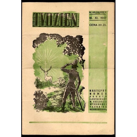 Tydzień. Ilustrowane pismo tygodniowe. R.2 (1947). Nr 46 (70) (16 listopada 1947)