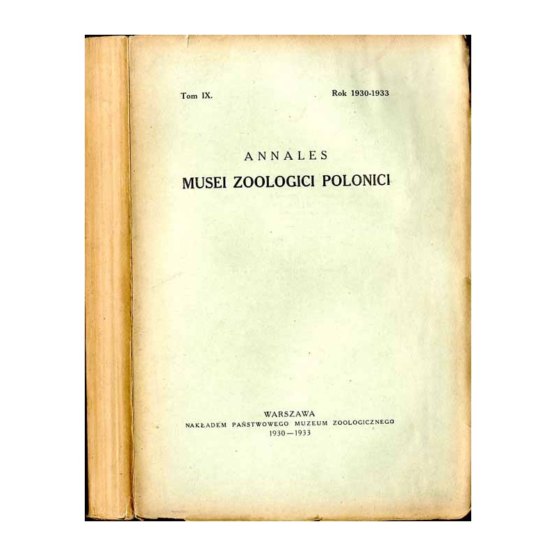Annales Musei Zoologici Polonici. T. 9. Rok 1930-1933