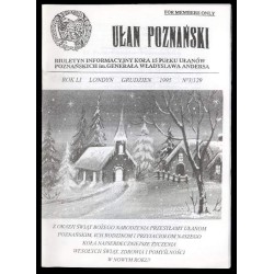 Ułan Poznański. Biuletyn informacyjny Koła 15 Pułku Ułanów Poznańskich Im. Generała Władysława Andersa. R.51 (1995). Nr 3/129 (X