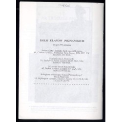 Ułan Poznański. Biuletyn informacyjny Koła 15 Pułku Ułanów Poznańskich Im. Generała Władysława Andersa. R.51 (1995). Nr 3/129 (X