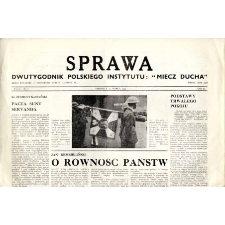 Sprawa. Dwutygodnik Polskiego Instytutu: "Miecz Ducha"  The Common Cause. Fortnightly of the Polish Section of the "Sword of th