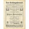 Der Gebirgsfreund. Zeitschrift des Oesterreichischen Gebirgsvereins. 26. Jahrgang (1915). Hefte 1-8 (I-XI 1915) [komplet]