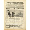 Der Gebirgsfreund. Zeitschrift des Oesterreichischen Gebirgsvereins. 26. Jahrgang (1915). Hefte 1-8 (I-XI 1915) [komplet]