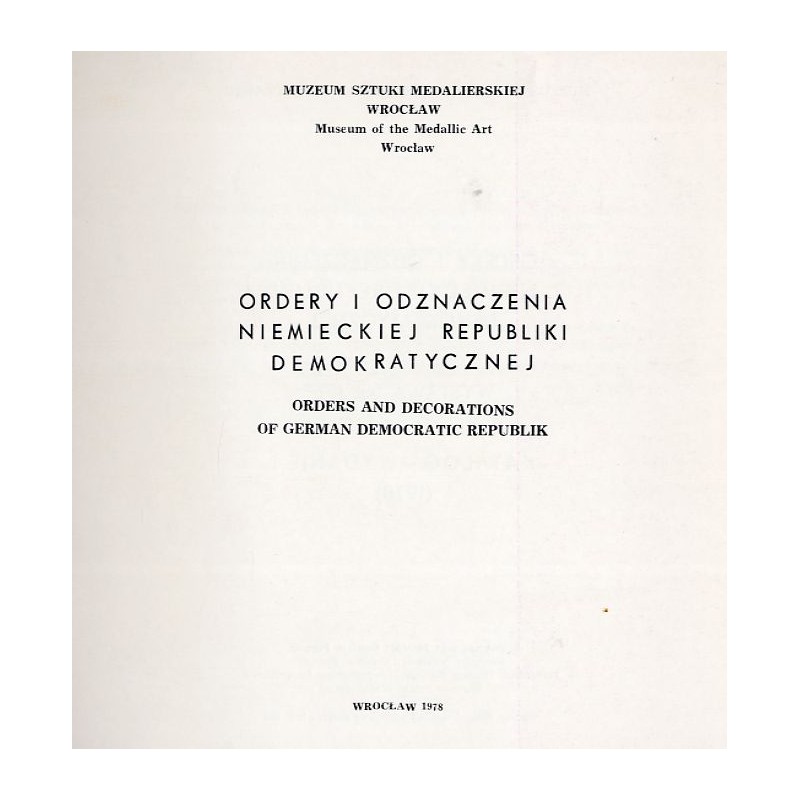 Ordery i odznaczenia Niemieckiej Republiki Demokratycznej