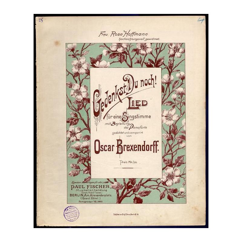 Gedenkst Du noch! Lied