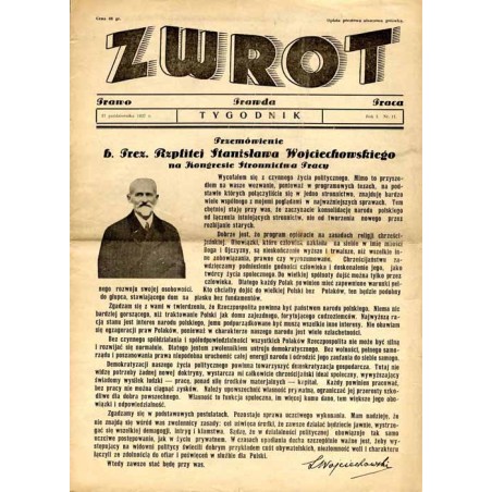 Zwrot. Prawo, prawda, praca. Tygodnik. R.1 (1937). Nr 11 (17 października 1937)
