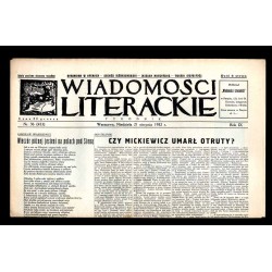 Wiadomości Literackie. Tygodnik. R.9 (1932). Nr 36 (453) (21 sierpnia 1932)