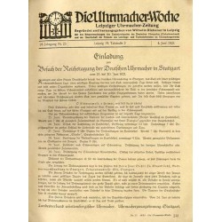 Die Uhrmacher-Woche. Leipziger Uhrmacher-Zeitung. 28. Jahrgang (1921). Nr 23 (4.06.1921)