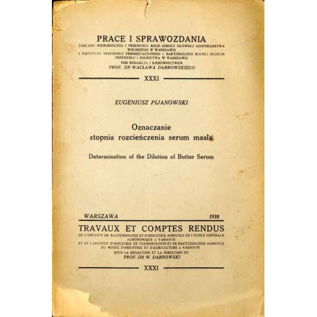 Oznaczanie stopnia rozcieńczenia serum masła. Determination of the Dilution of Butter Serum