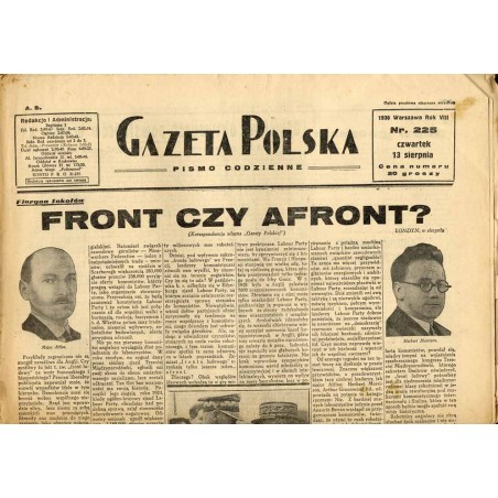 Gazeta Polska. Pismo codzienne. R.8 (1936). Nr 225 (13 sierpnia 1936)