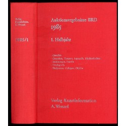 Auktionsergebnisse BRD 1985. 1 Halbjahr. Gemälde, Gouachen, Tempera, Aquarelle, Mischtechniken, Zeichnungen, Pastelle, Druckgraf