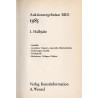 Auktionsergebnisse BRD 1985. 1 Halbjahr. Gemälde, Gouachen, Tempera, Aquarelle, Mischtechniken, Zeichnungen, Pastelle, Druckgraf
