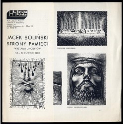 Jacek Soliński. Strony pamięci. Wystawa linorytów 13-27 lutego 1989
