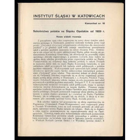 Szkolnictwo polskie na Śląsku Opolskim od 1929 r