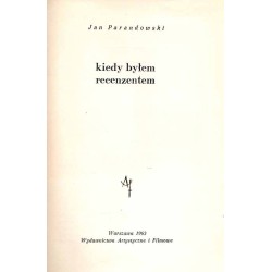 Kiedy byłem recenzentem