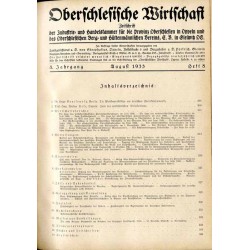 Oberschlesische Wirtschaft. Zeitschrift der Industrie- und Handelskammer für die Provinz Oberschlesien in Oppeln und des Obersch