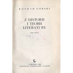Z historii i teorii literatury. Seria druga