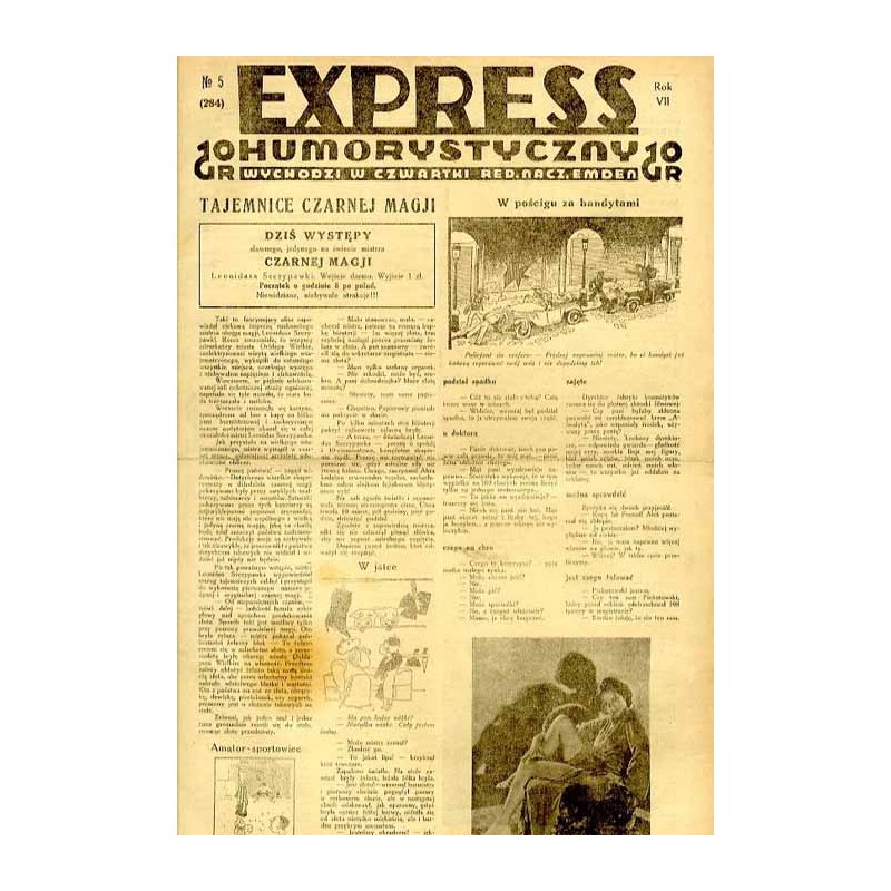 Express Humorystyczny. R.7 (1936). Nr 5 (284) / Marian Dąbrowski (Emden): Szukam kochanki. Powieść obyczajowo-satyryczna
